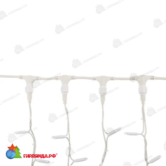 Гирлянда светодиодная Занавес 2х1,5м 360 Led Синий белый каучук IP67 постоянное свечение 230В блок в комплекте 14-2091