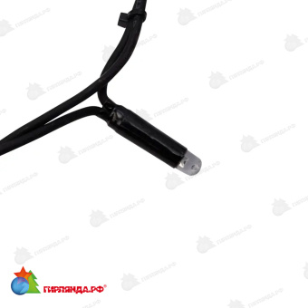 Гирлянда Светодиодный Дождь 2х6м 1500 Led Холодный Белый черный каучук IP67 постоянное свечение  230В шнур питания в комплекте 14-2093