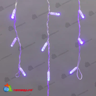 Гирлянда светодиодная Бахрома (Айсикл) 1,8х0,5м 48 Led Синий белый пвх IP65 постоянное свечение 230В блок в комплекте 14-2095