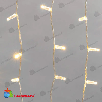 Гирлянда светодиодная Бахрома (Айсикл) 2,4х0,6м 88 Led Теплый Белый прозрачный пвх IP65 постоянное свечение 230В 14-2111