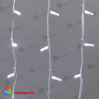 Гирлянда светодиодная Бахрома (Айсикл) 5,6x0,9м 240 Led Холодный Белый каучук 3,3мм IP67 постоянное свечение 230В  14-2170