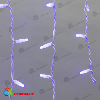 Гирлянда светодиодная Бахрома (Айсикл) 5,6x0,9м 240 Led Синий белый каучук 2,3мм IP67 постоянное свечение 230В  14-2176