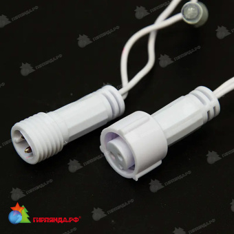 Гирлянда светодиодная Нить 10м 100 Led Жёлтый белый пвх IP65 постоянное свечение 24В 14-2283