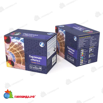 Гирлянда светодиодная Нить (2 модуля x 5м) 100 Led Красный белый пвх IP65 эффект мерцания 24В 14-2286