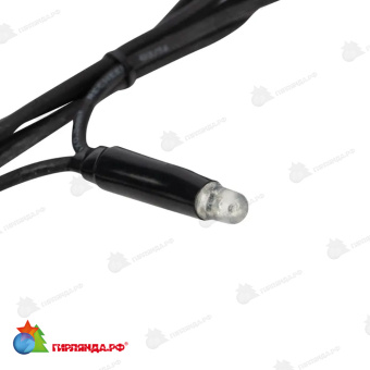 Гирлянда Нить управляемая 20м 240 Led Мультиколорколор черный каучук IP67 свечение с динамикой 230В 14-2354