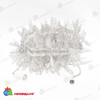 Гирлянда светодиодная Кластер 10м 200 Led Холодный Белый прозрачный пвх IP65 постоянное свечение 230В 14-2356