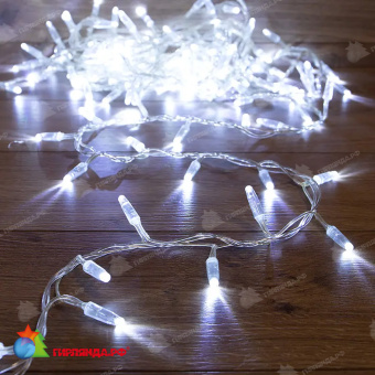 Гирлянда светодиодная Кластер 10м 200 Led Холодный Белый прозрачный пвх IP65 постоянное свечение 230В 14-2356