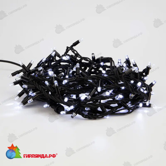 Гирлянда светодиодная Кластер 10м 200 Led Холодный Белый черный каучук IP67 постоянное свечение 230В 14-2360