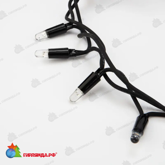 Гирлянда светодиодная Кластер 10м 400 Led Холодный Белый черный каучук IP67 постоянное свечение 230В 14-2362