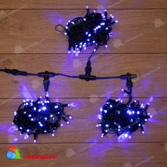 Гирлянда Led ClipLight 24V, 3 нити по 10 метров, цвет диодов Синий 14-2368