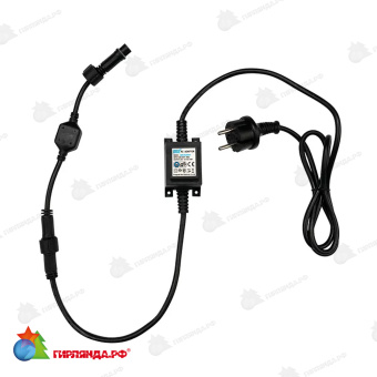 Гирлянда Led ClipLight 24V, 3 нити по 20 м, свечение с динамикой, цвет диодов Синий 14-2374