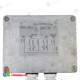 Контроллер iMLamp4D_AC_7000 для Белт-Лайта и светодиодных ламп 220В, 7000Вт, 4 канала х 8,0А, 33 программы, ДУ, IP65 ИМПУЛЬС ЛАЙТ 14-2428
