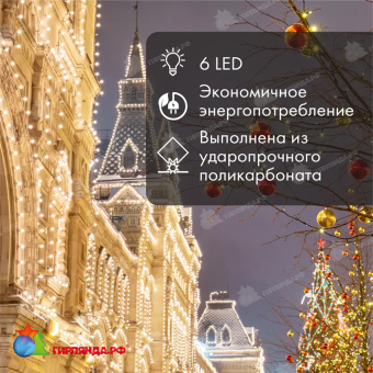 Ретро-лампа светодиодная, диаметр 45мм, E27, 6 Led, 2Вт, Холодный Белый, прозрачная колба, 230В 14-2445