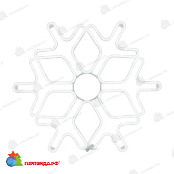 Светодиодная фигура из гибкого неона Снежинка 60x60см Синий 14-2480