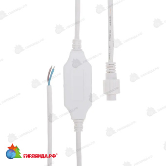 Блок питания для уличных гирлянд (без вилки) 4А, белый каучук, IP65 14-2532