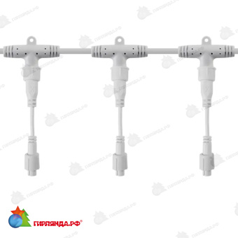 Разветвитель-шина для уличных гирлянд (1 вход, 20 выходов) расстояние 10см, белый пвх 14-2554