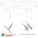 Гирлянда светодиодная Бахрома (Айсикл) 4,8х0,6м 176 Led Теплый Белый прозрачный пвх IP65 постоянное свечение 230В 14-2135