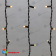 Гирлянда светодиодная Бахрома (Айсикл) 5,6x0,9м 240 Led Желтый черный каучук 2,3мм IP67 постоянное свечение 230В 14-2174