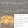 Гирлянда светодиодная Нить 20м 200 Led Желтый белый каучук IP67 эффект мерцания 230В соединяется  14-2304