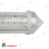 Сосулька светодиодная E27 50см двухсторонняя 48x2 Led Холодный Белый IP65 230В 14-2404