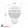 Лампа-строб светодиодная, диаметр 50, E27, 18 Led, 2,5Вт, Красный, 230В 14-2471