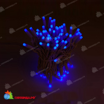 Гирлянда Нить 9,2 м, 92 LED, синий, с мерцанием, белый провод. 13-2001