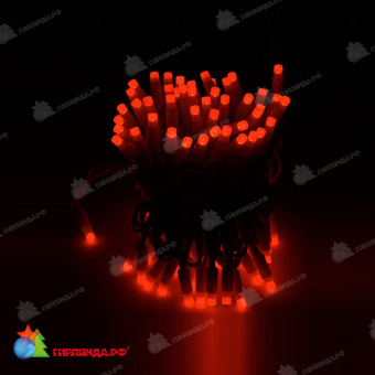 Гирлянда Нить 9,2 м, 92 LED, красный, с мерцанием, белый провод. 13-2005