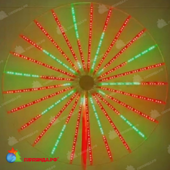 Светодиодный мотив с динамикой «Колесо», мульти, 120 см. 13-2175