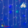 Гирлянда светодиодный занавес 3х2 м., 240 LED, мульти, с мерцанием, белый резиновый провод (Каучук), с защитным колпачком. 10-3722.