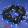 Гирлянда Нить 10 м., 120 LED, холодный белый, с контроллером, черный резиновый провод (Каучук), с защитным колпачком. 10-3728.
