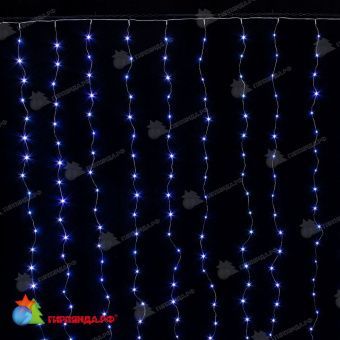 Гирлянда занавес диоды роса, 3x3м., 540 Led, холодный белый, провод серебро, контроллер. 03-4028