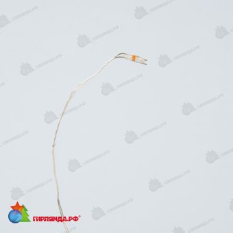 Гирлянда светодиодная "Роса" на батарейках, 5м. 50 LED. Янтарный свет. Провод медный. 10-3834