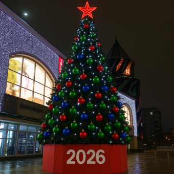 Шар на Елку 1 шт Зеленый, 15 см. 18-1660