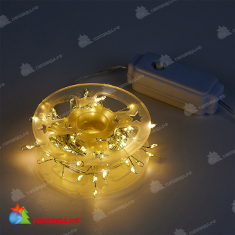Гирлянда светодиодная "Роса", 5м. 125 LED. Теплый белый свет. Провод прозрачный. 10-3612