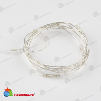 Светодиодная гирлянда "Роса", 2 м., 20 LED, RGB, пульт ДУ, прозрачный провод. 10-3744.