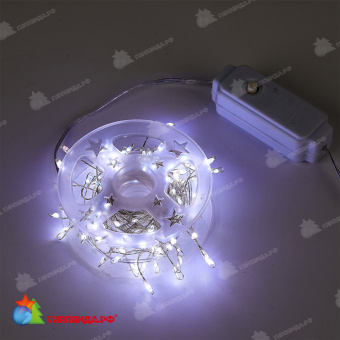 Гирлянда светодиодная "Роса", 5м. 125 LED. Белый свет. Провод прозрачный. 10-3613