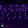 Гирлянда Бахрома, 3х0.5 м., 112 LED, фиолетовый, с мерцанием, белый ПВХ провод с защитным колпачком. 07-3484