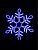 Снежинка светодиодная без мерцания. 57 см гибкий неон, синий. 03-3905