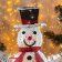 Светодиодная "Снеговик с красным шарфом" 80 см, холодный белый. 12-1511