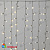 Гирлянда Занавес Облегченный c Колпачком 2 x 1 м Тепло-Белый 220В, 200 LED, провод Черный Каучук 2,3мм, IP65 04-5353