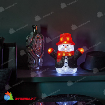 Светодиодная фигура «Снеговик», 24 LED, 27x17x30 см. 10-3702.