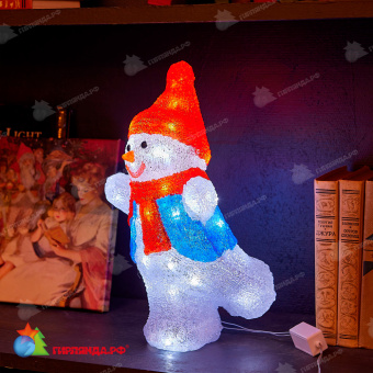 Светодиодная фигура «Снеговик-2», 40 LED, 22x17x34 см. 10-3700.