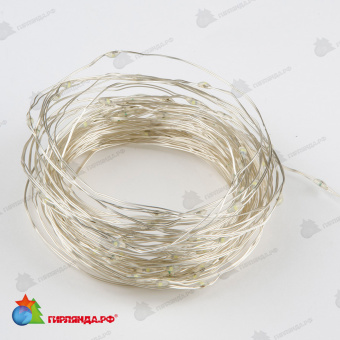 Светодиодная гирлянда "Роса", 5 м., 50 LED, теплый белый, медный провод. 10-3747.