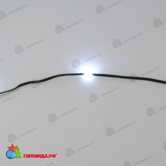 Гирлянда светодиодная "Полоса", 10м. 100 LED. Белый свет. Провод зеленый. 10-3616