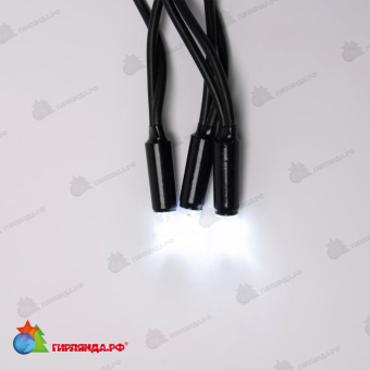 Занавес светодиодный с эффектом мерцания, 3х2м. 384 LED. Белый свет. Провод черный. 10-3845