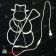 Светодиодная фигура из гибкого неона без мерцания. Снеговик с метлой 55 см., синий. 03-3783