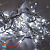 Гирлянда Нить 20 м, 200 LED, холодный белый, без мерцания, белый резиновый провод. 13-2088