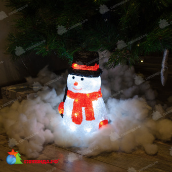 Светодиодная фигура «Снеговик-3», 30 LED, 18x15x27 см. 10-3699.