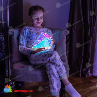 Светильник декоративный «Брильянт», на батарейках 100 LED Белый свет. Цвет корпуса радужный. 10-3856