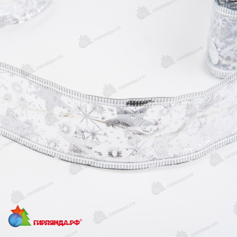 Гирлянда светодиодная «Лента» на батарейках, 10м. 100 LED. Белый свет. Провод медный. 10-3841